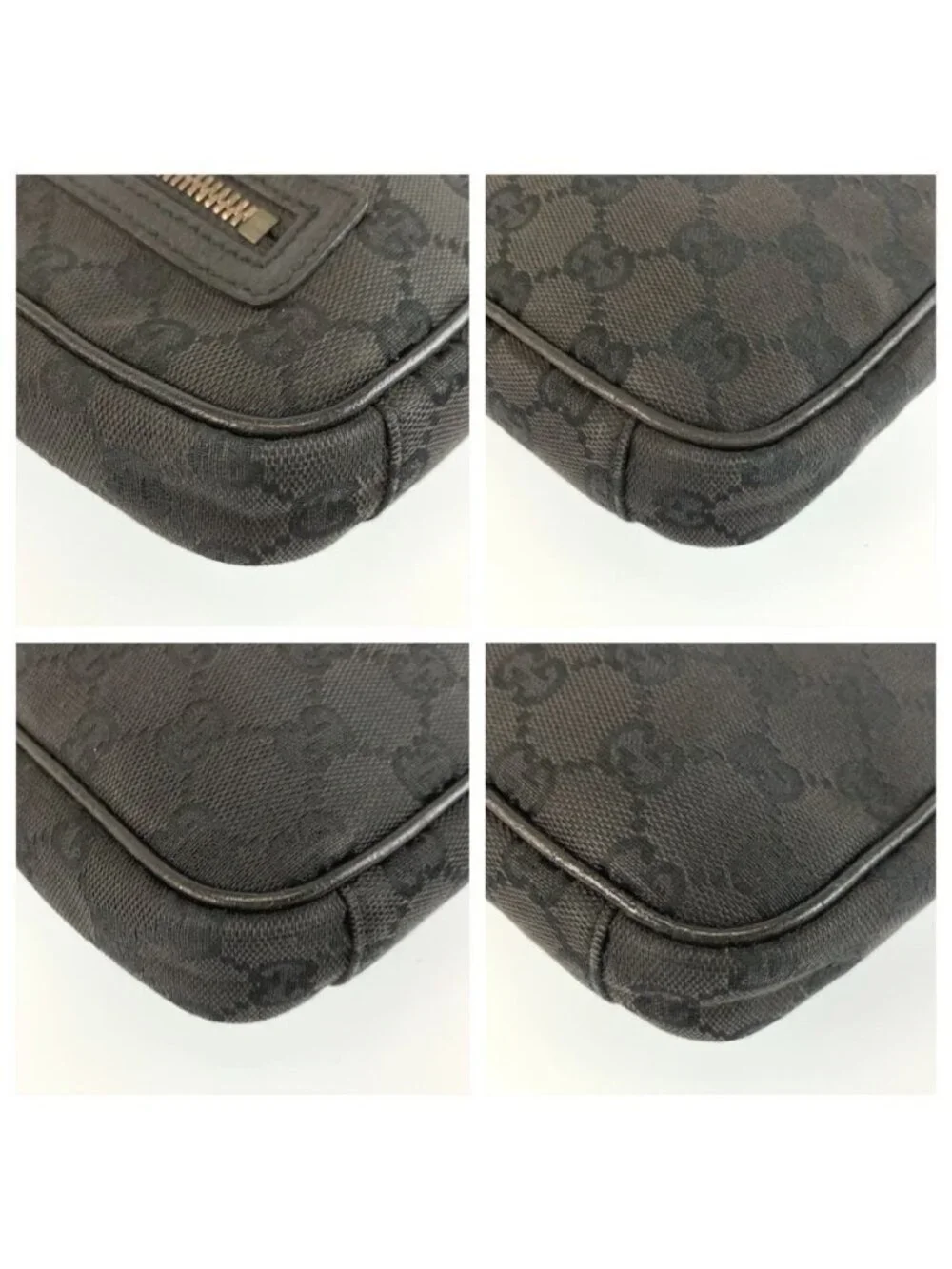 Gucci Black GG Canvas Shoulder Bag